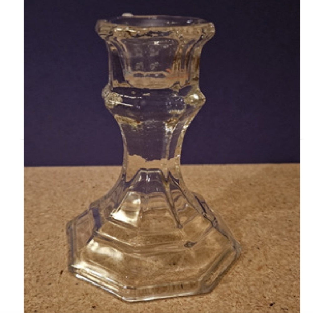 2 For $8 | Clear Glass Candle Holder | 20 Available